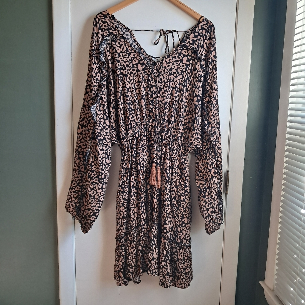 Gigio black Leopard Print Women's Boutique Dress